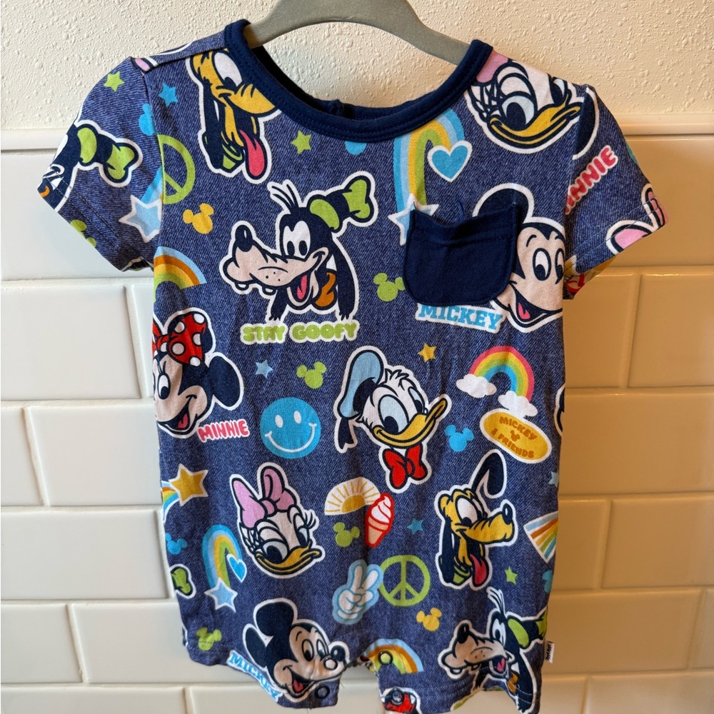 Little Sleepies Disney Mickey's Clubhouse Pocket Shorty Romper